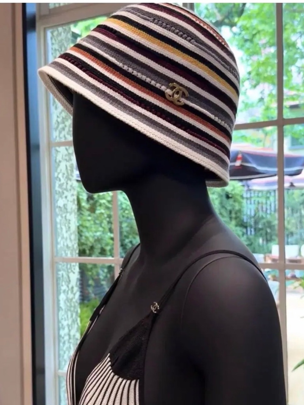 Chanel 26M Coco Beach multicolor cloche hat